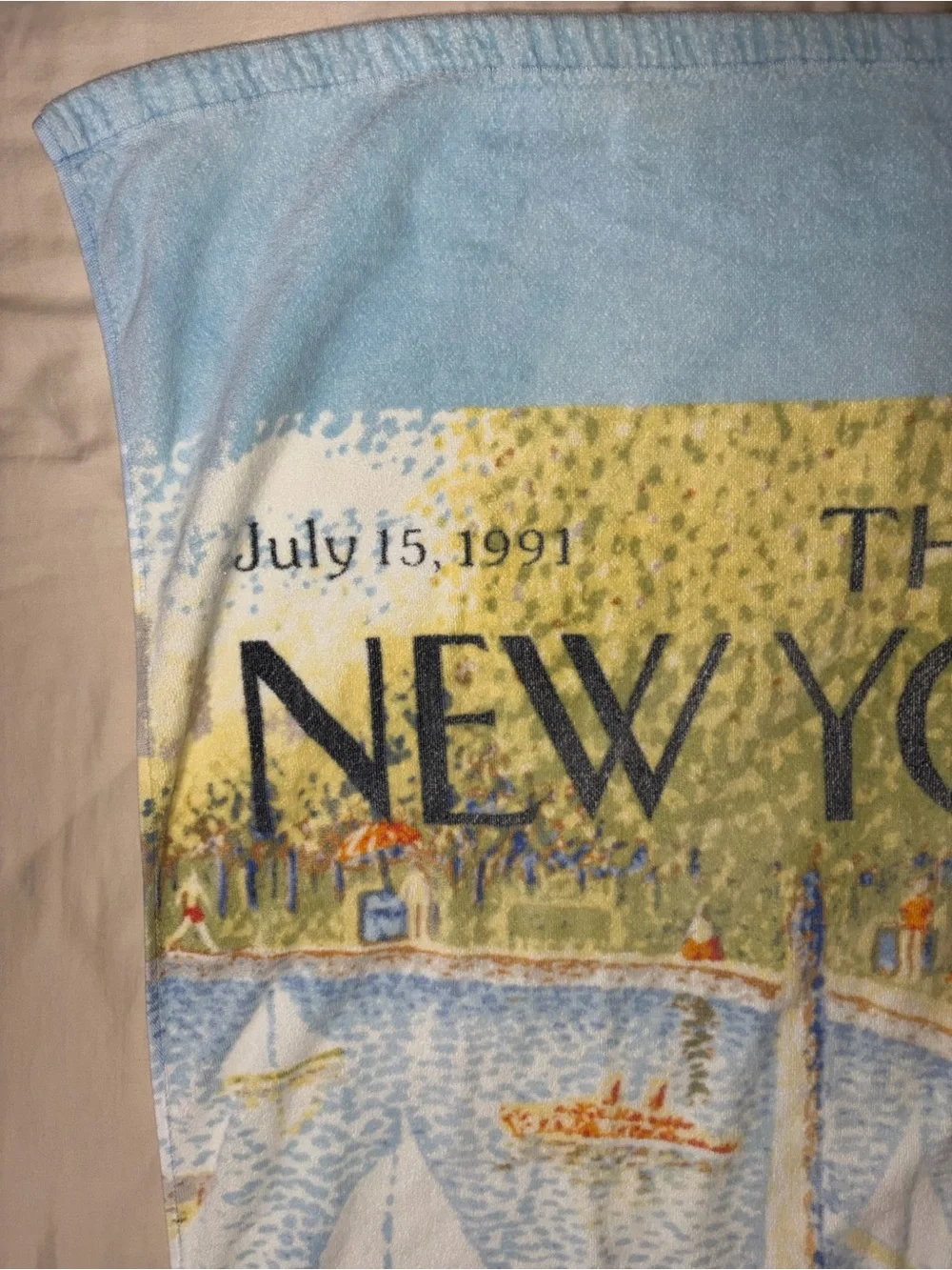 HTF RARE The New Yorker Magazine Beach Towel July  15, 1991 Central Park